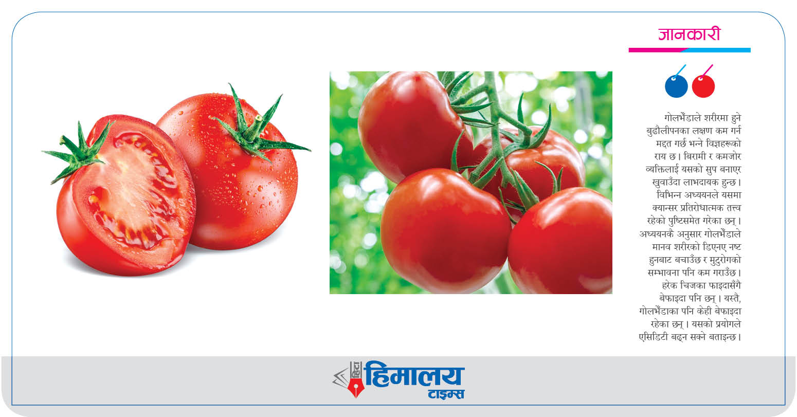 स्वास्थ्यका लागि गोलभेँडा