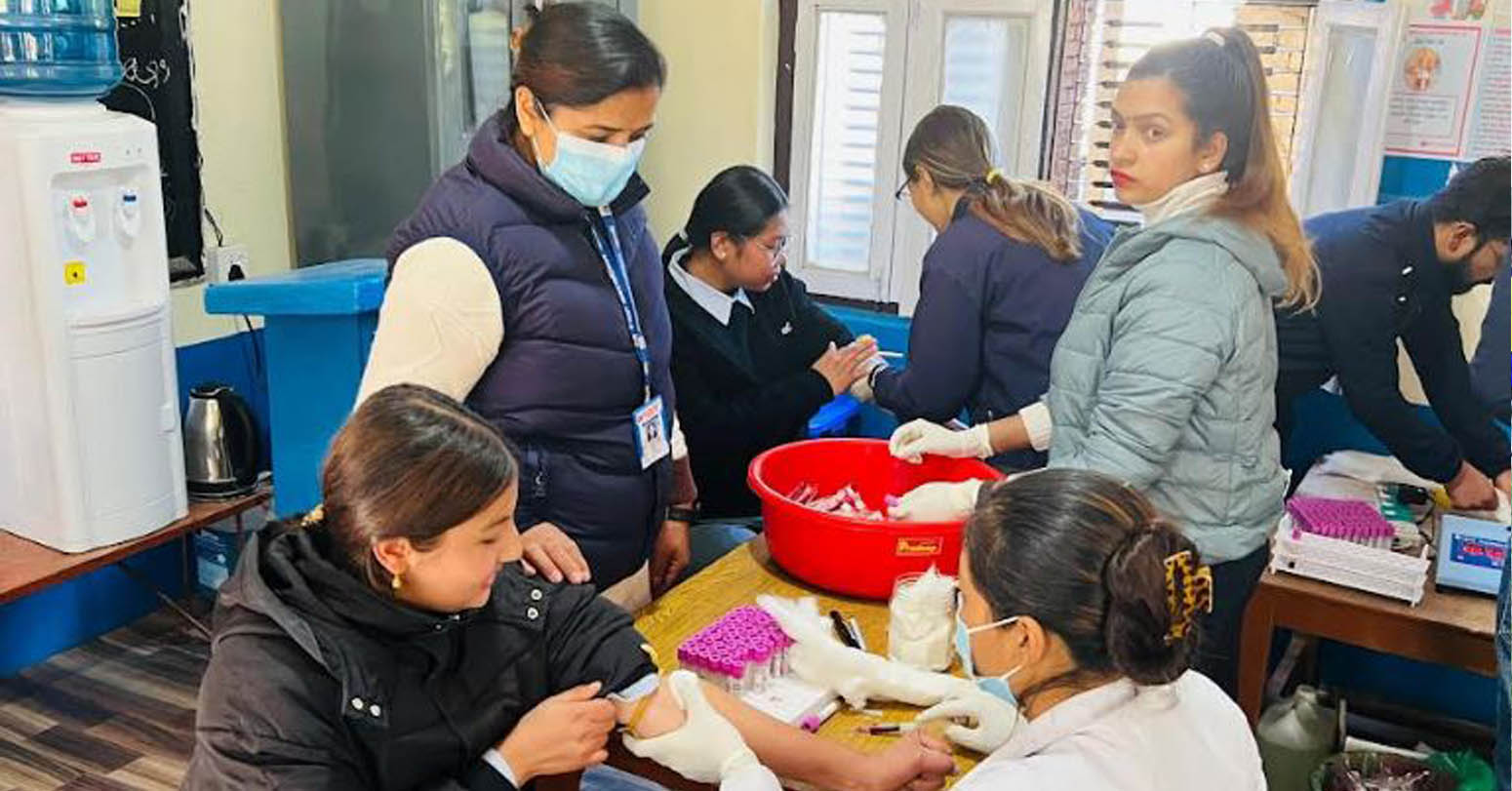 गुल्मीमा किशोरीहरुको रक्तअल्पता परीक्षण सुरु