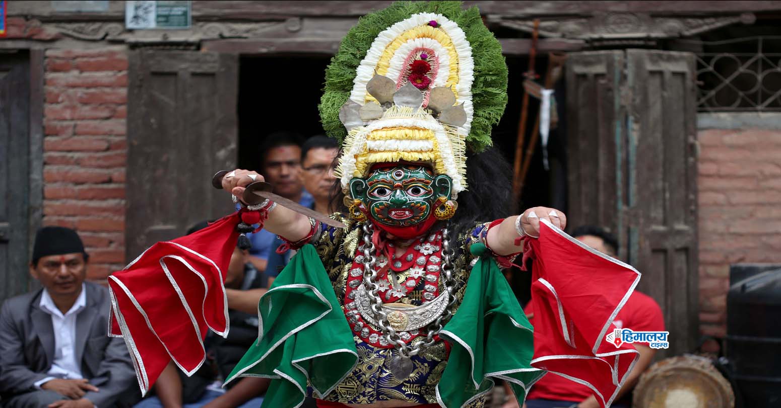 इन्द्रजात्राको सुरुवातसँगै दी प्याखं (देवी नाच) शुरु