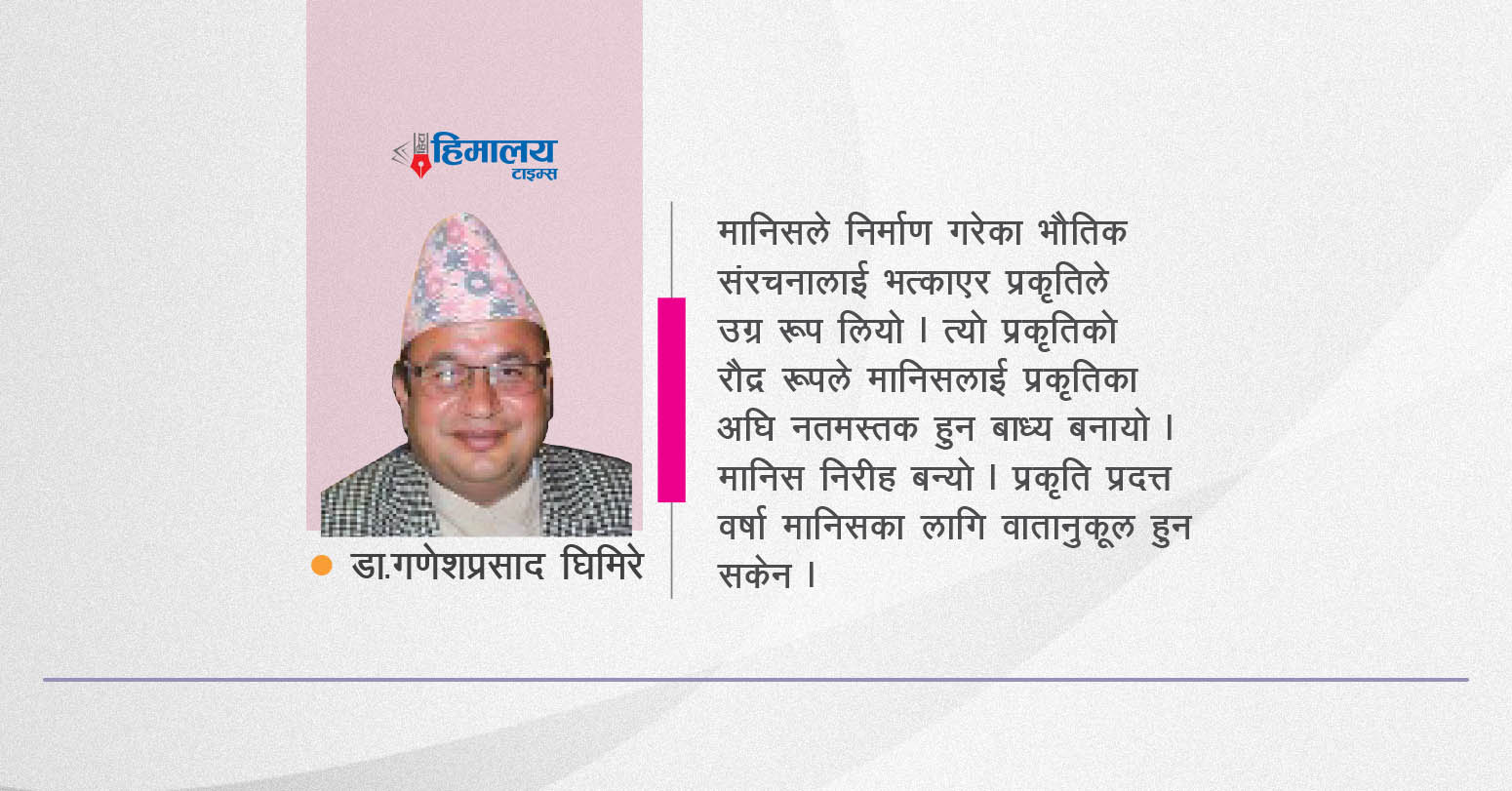 प्रकृतिका अघि निरीह मानिस