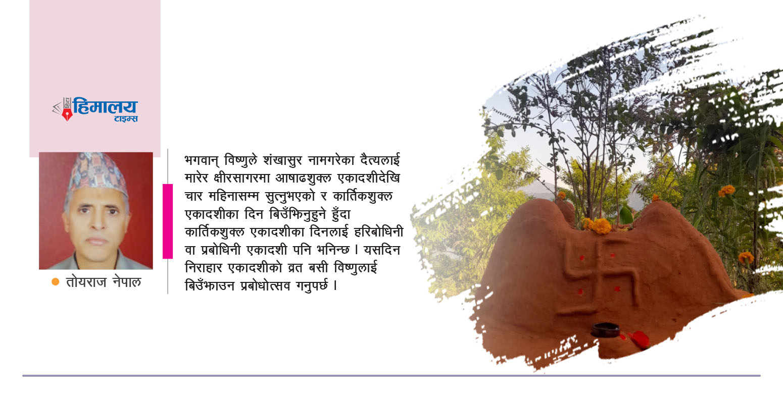 कार्तिकशुक्ल एकादशी हरिबोधिनी